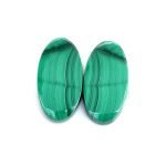 Natural Malachite Perfect Pair Cabochons MH04