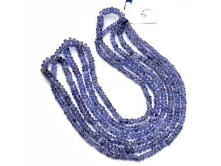 Tanzanite Rondelle Smooth Gemstone Beads