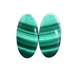 Natural Malachite Perfect Pair Cabochons MH12
