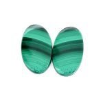 Natural Malachite Perfect Pair Cabochons MH13
