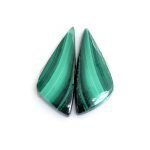 Natural Malachite Perfect Pair Cabochons MH14