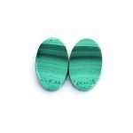 Natural Malachite Perfect Pair Cabochons MH17