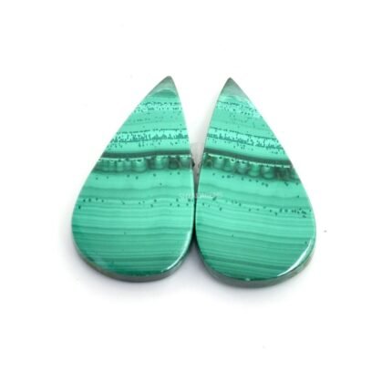 Natural Malachite Perfect Pair Cabochons MH18