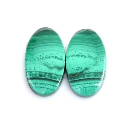 Natural Malachite Perfect Pair Cabochons MH19