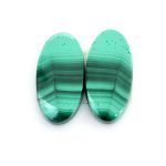 Natural Malachite Perfect Pair Cabochons MH22