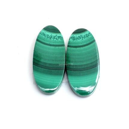 Natural Malachite Perfect Pair Cabochons MH23
