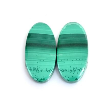 Natural Malachite Perfect Pair Cabochons MH25