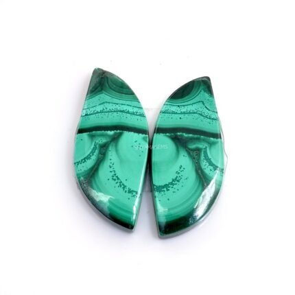Natural Malachite Perfect Pair Cabochons MH27