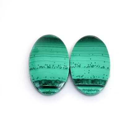 Natural Malachite Perfect Pair Cabochons MH28