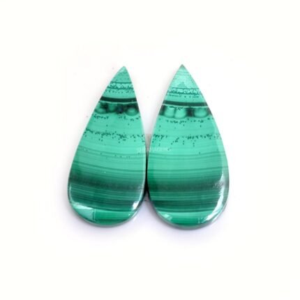 Natural Malachite Perfect Pair Cabochons MH29