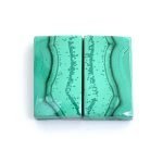 Natural Malachite Perfect Pair Cabochons MH09