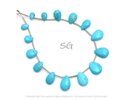 Natural Arizona Blue Turquoise Smooth Pear AT02