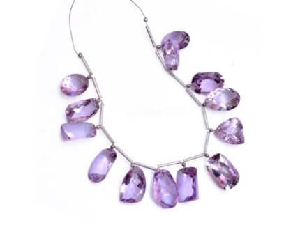 13Pieces Natural Pink Amethyst Fancy Cut Stone