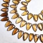 Beer Quartz Briolette Arrowhead Gemstone