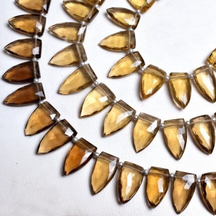 Beer Quartz Briolette Arrowhead Gemstone