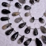 Black Cats Eye Carving Pear Shape