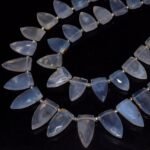 Blue Chalcedony Briolette Arrowhead Gemstone