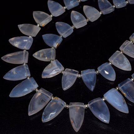 Blue Chalcedony Briolette Arrowhead Gemstone