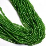 Chrome Diopside Faceted Beads