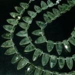 Natural Prehnite Briolette Arrowhead Gemstone