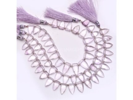 Pink Lavender Amethyst Briolette Arrowhead Gemstone