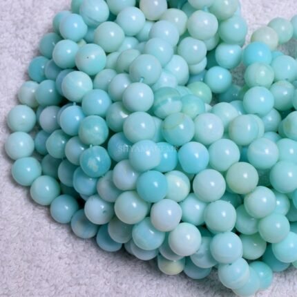 Peruvian Blue Opal Smooth Round 10mm Gemstone