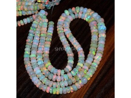Ethiopian Opal Smooth Rondelle Beads