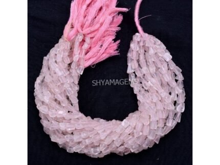 Natural Rose Quartz Faceted Gemstone Beads