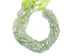 Natural Prehnite Faceted Nuggets Gemstone Beads