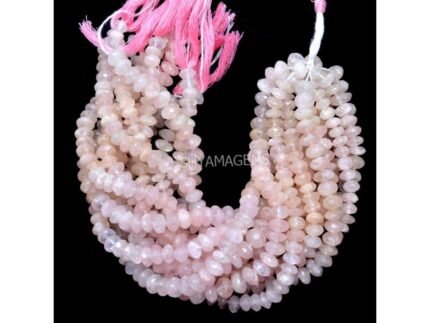 Natural Morganite Shaded Faceted Rondelle Beads
