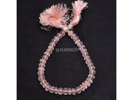 Natural Rose Quartz Rondelle Beads
