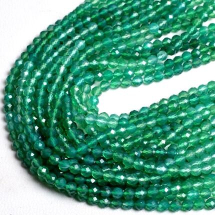 Green Onyx Faceted Shaded Beads