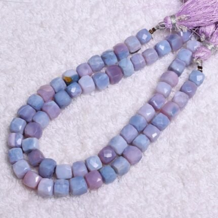 Lavender Opal Cube Beads
