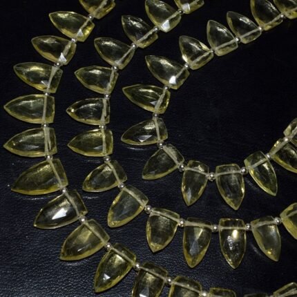 Lemon Quartz Briolette Arrowhead Gemstone