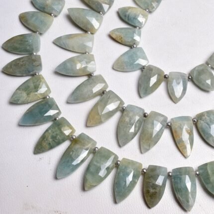 Natural Blue Aquamarine Briolette Arrowhead Gemstone