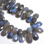 Natural Blue Flashy Labradorite Pear Shape Faceted