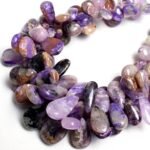 Natural Charoite Gemstone Smooth Pear Beads