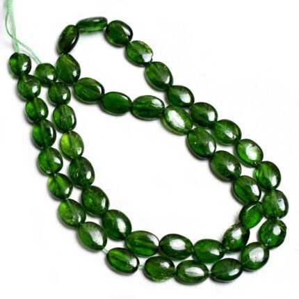 Natural Chrome Diopside Smooth Oval Shape