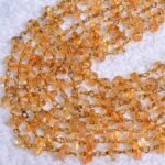 Natural Citrine Smooth Heishi 5mm-6mm Rosary Chain