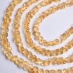 Natural Citrine briolette onion faceted gemstone