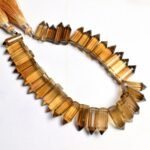Natural Fancy BEER Quartz bullets Beads