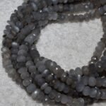 Natural Grey Moonstone Faceted Rondelle