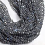 Natural Labradorite Faceted Beads