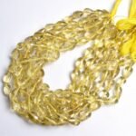 Natural Lemon Quartz Faceted Teardrop Shape Gemstone