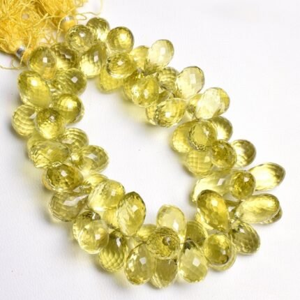Natural Lemon Quartz TearDrop shape Faceted
