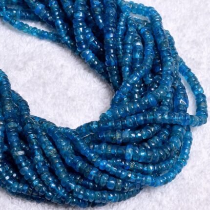 Natural NEON APATITE Smooth Tyre Shape Beads