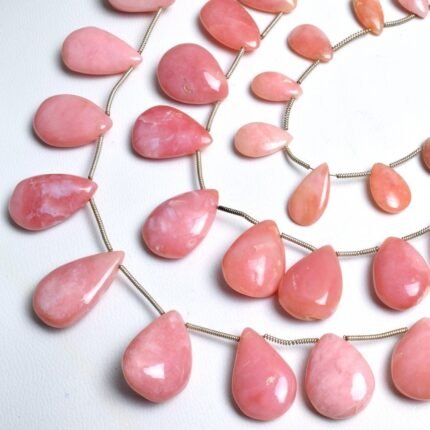Natural Pear Shape Pink Opal Smooth Gemstone
