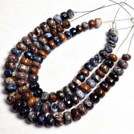 Natural Pietersite Smooth Rondelle Shape 7mm-9mm