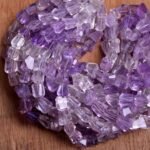 Natural Pink Lavender Amethyst Shaded Faceted Nuggets