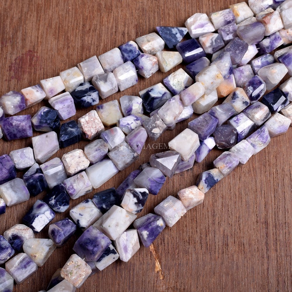 Natural Tiffany Opal Faceted Nuggets Beads (5) Natural Tiffany Opal Faceted Nuggets Beads